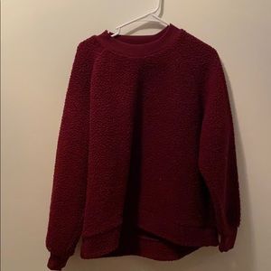 old navy burgundy sherpa